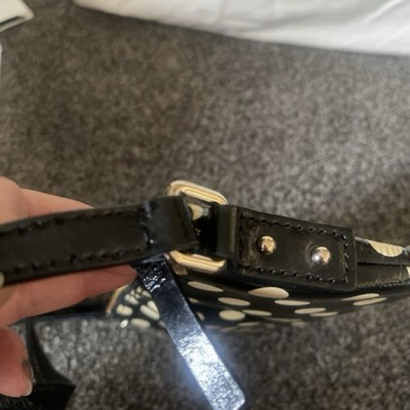 Kate Spade Polka Dot Patent Leather Crossbody Black / Ivory - Picture 5 of 6